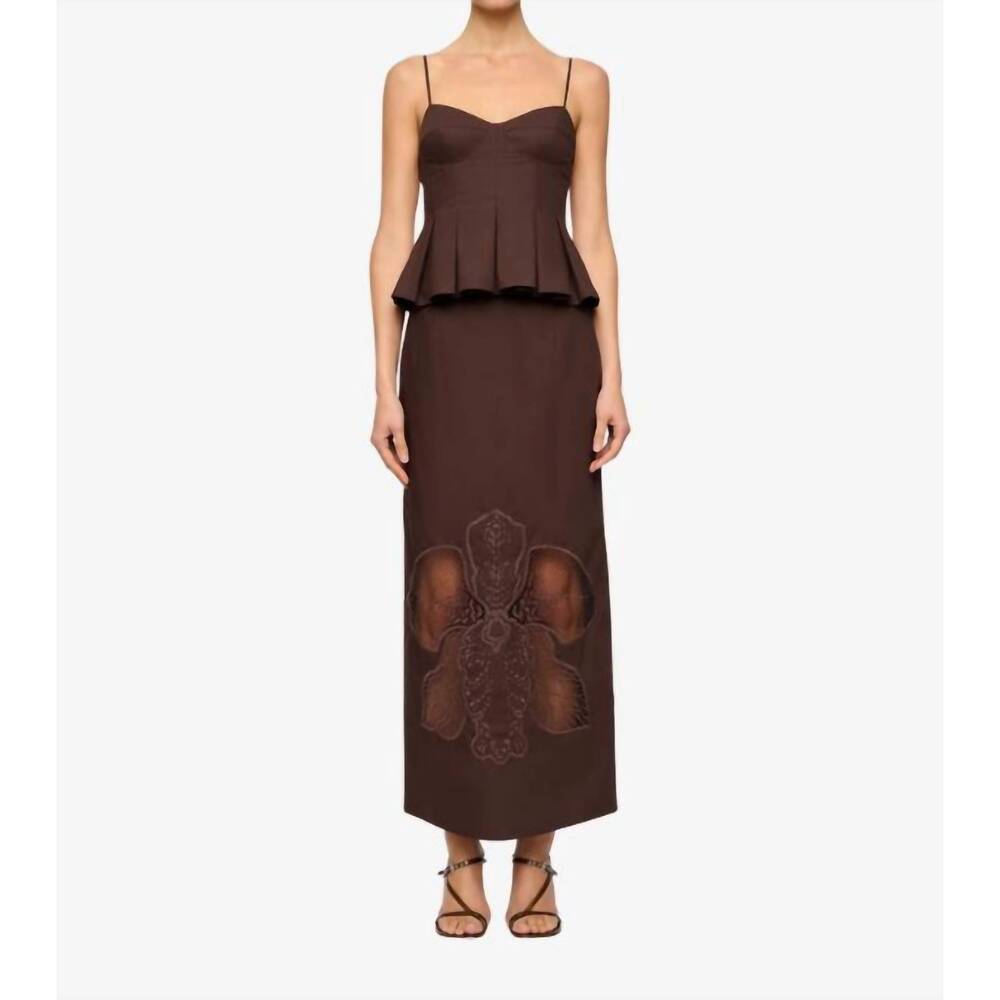 NEW CLEA iris pleated top in arabica